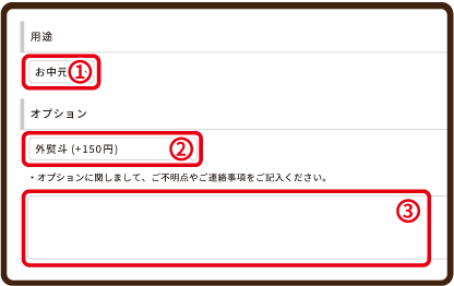 熨斗オプション説明画像
